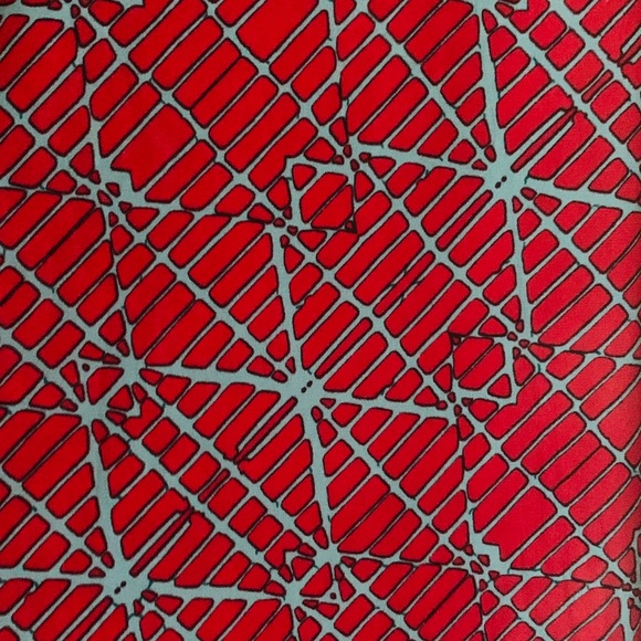 L LuLaRoe Maxi in Brilliant Red and Teal - Picture 2 of 5